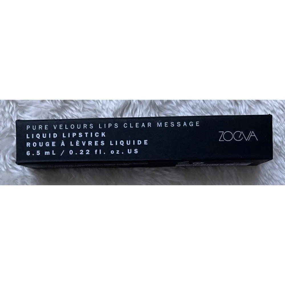 NIB ZOEVA Pure Velours Lip Liquid Lipstick in Clear Message